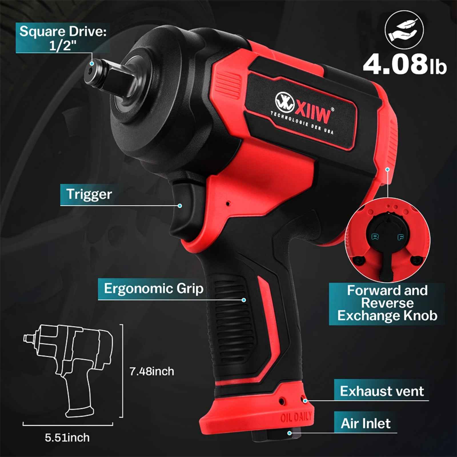 XIIW Air Impact Wrench: Compact Power for Every Task - XIIWPRO