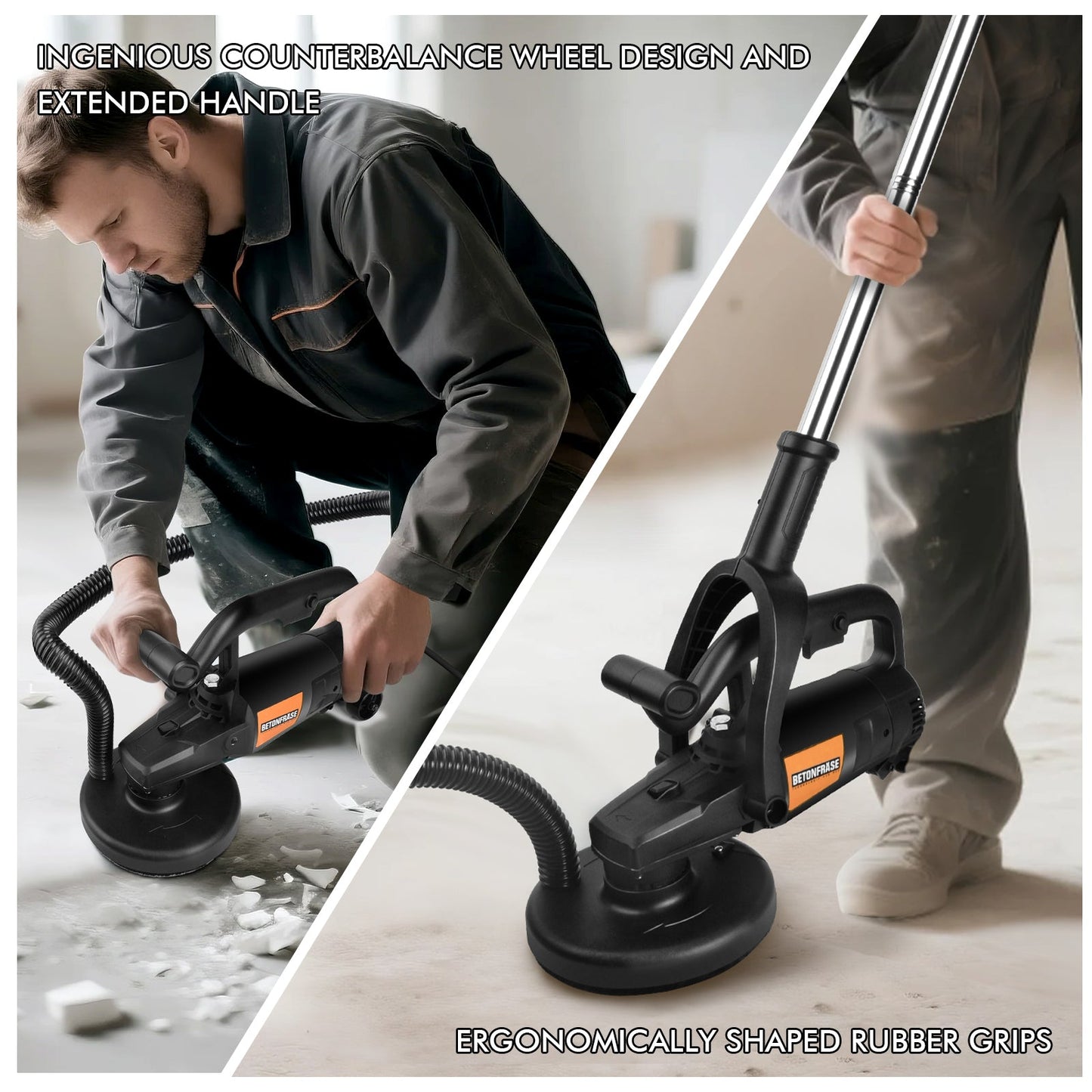 3800W Concrete Grinder – Heavy - Duty Multifunctional Polisher with Adjustable Speed for Concrete & Stone Surfaces