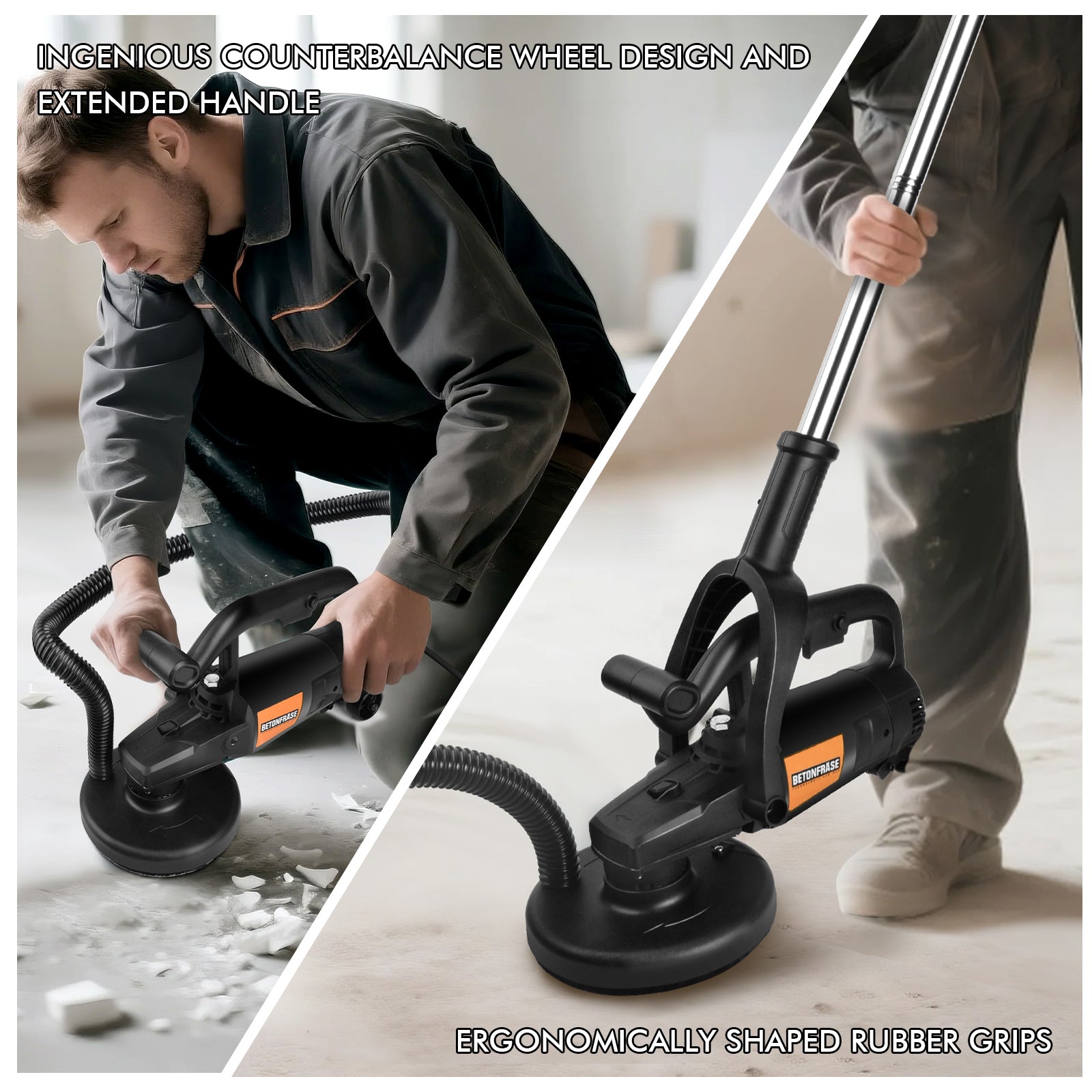 3800W Concrete Grinder – Heavy - Duty Multifunctional Polisher with Adjustable Speed for Concrete & Stone Surfaces
