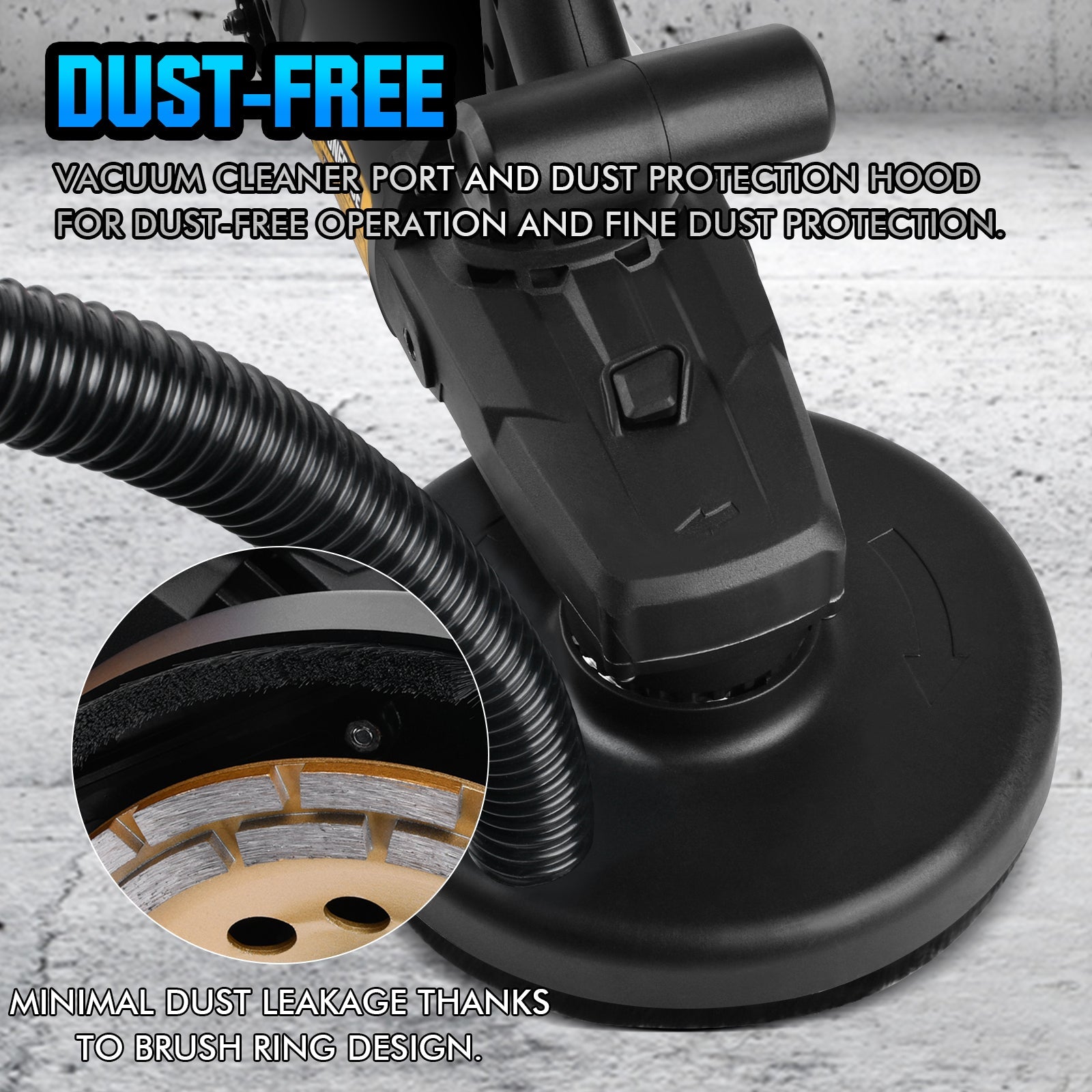 3800W Concrete Grinder – Heavy - Duty Multifunctional Polisher with Adjustable Speed for Concrete & Stone Surfaces