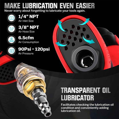 XIIW Air Impact Wrench - Compact Design with High Torque Performance