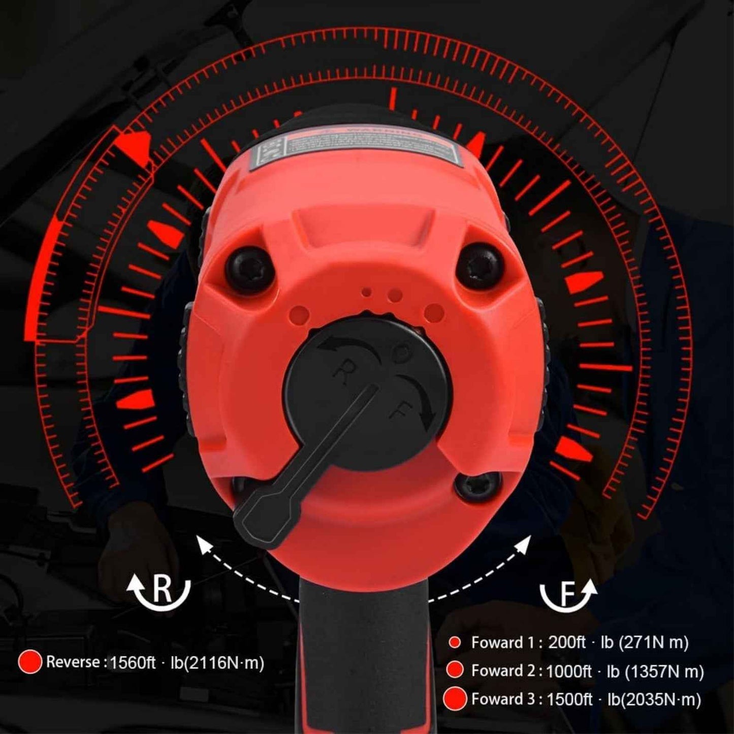 XIIW Air Impact Wrench - 1/2" Adjustable Speed Control with High Torque