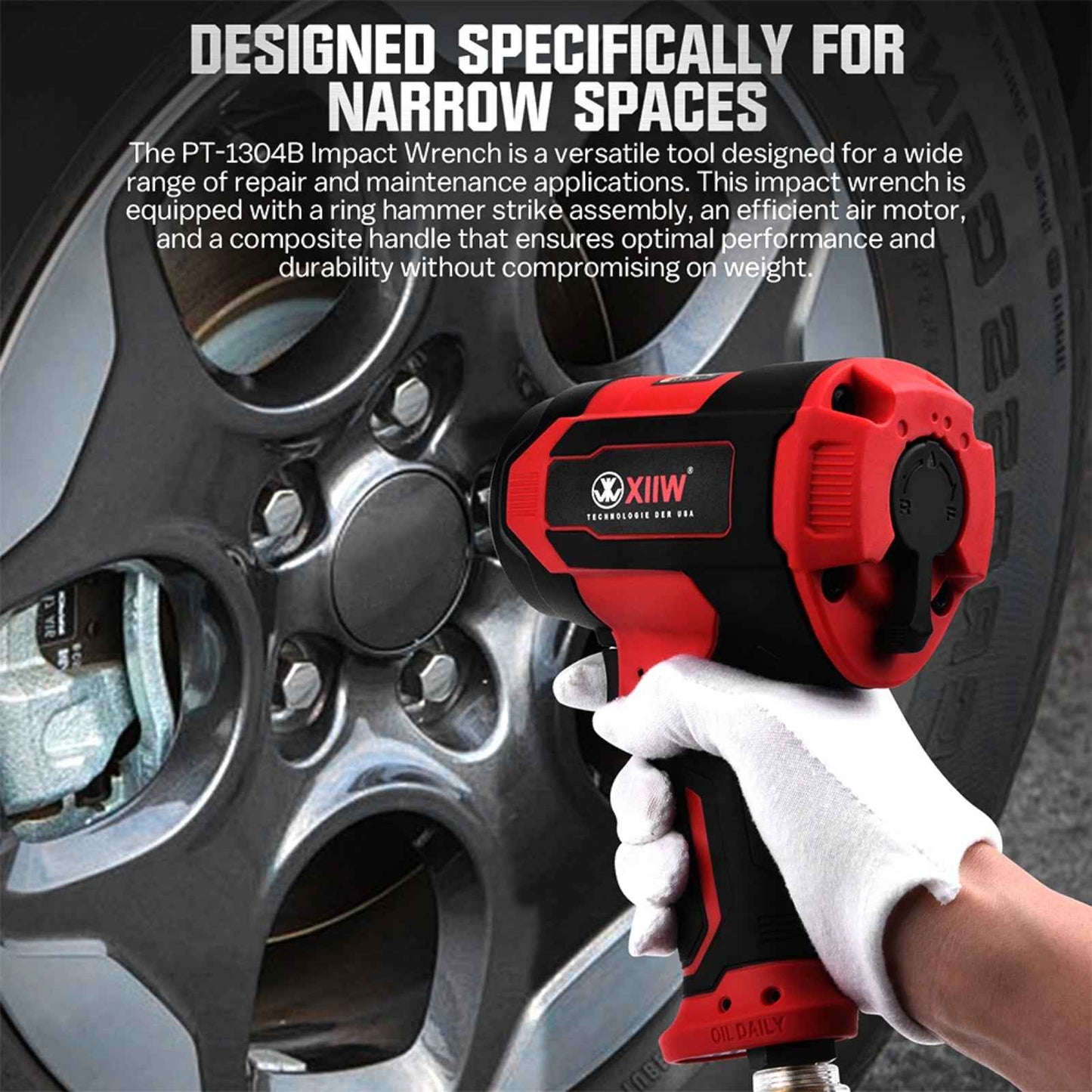 XIIW Air Impact Wrench - Compact Design with High Torque Performance