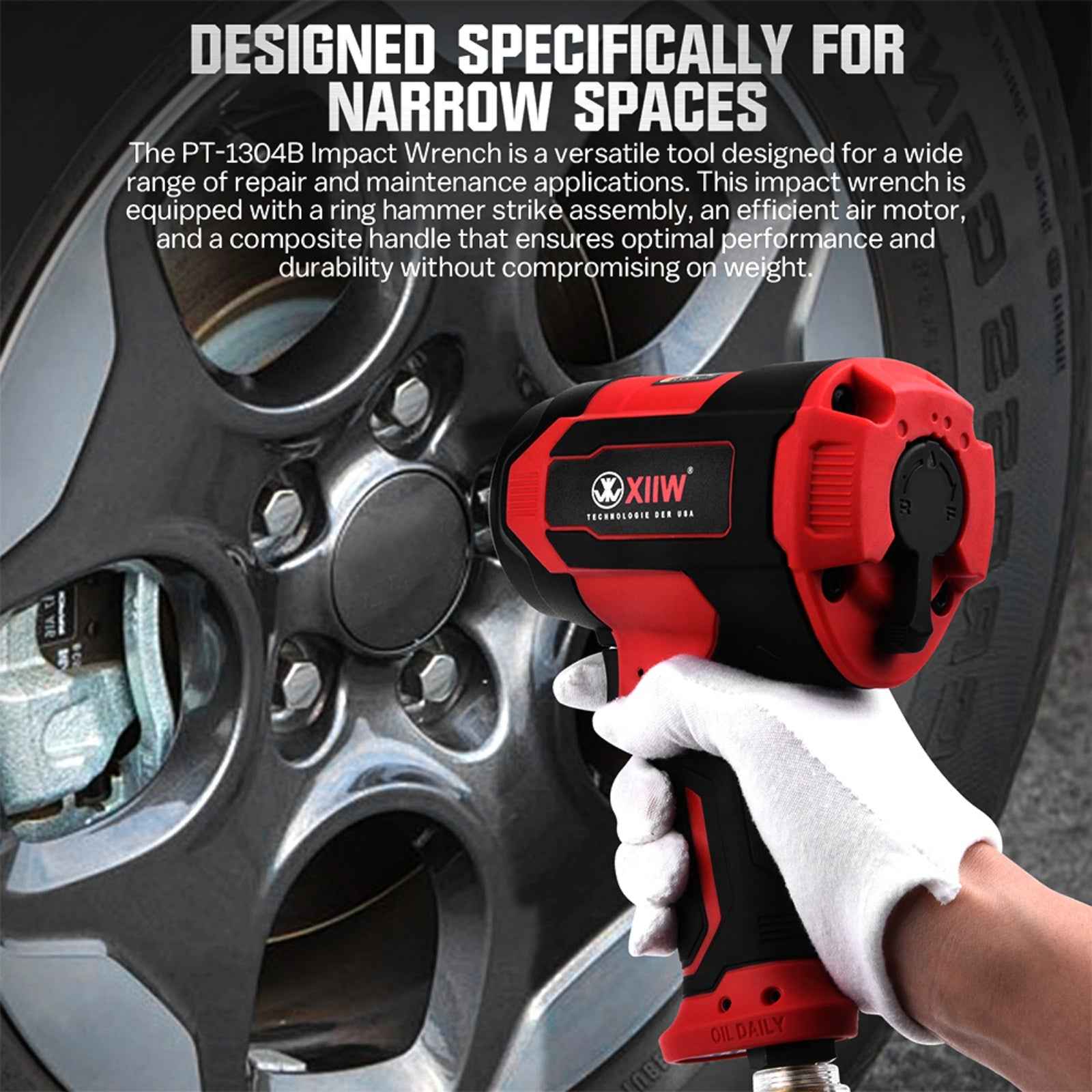 XIIW Air Impact Wrench - Compact Design with High Torque Performance