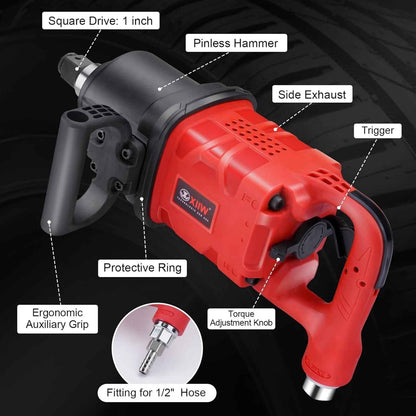 XIIW PT-1580S Pneumatic Impact Wrench - Ultra-Light High Torque Tool