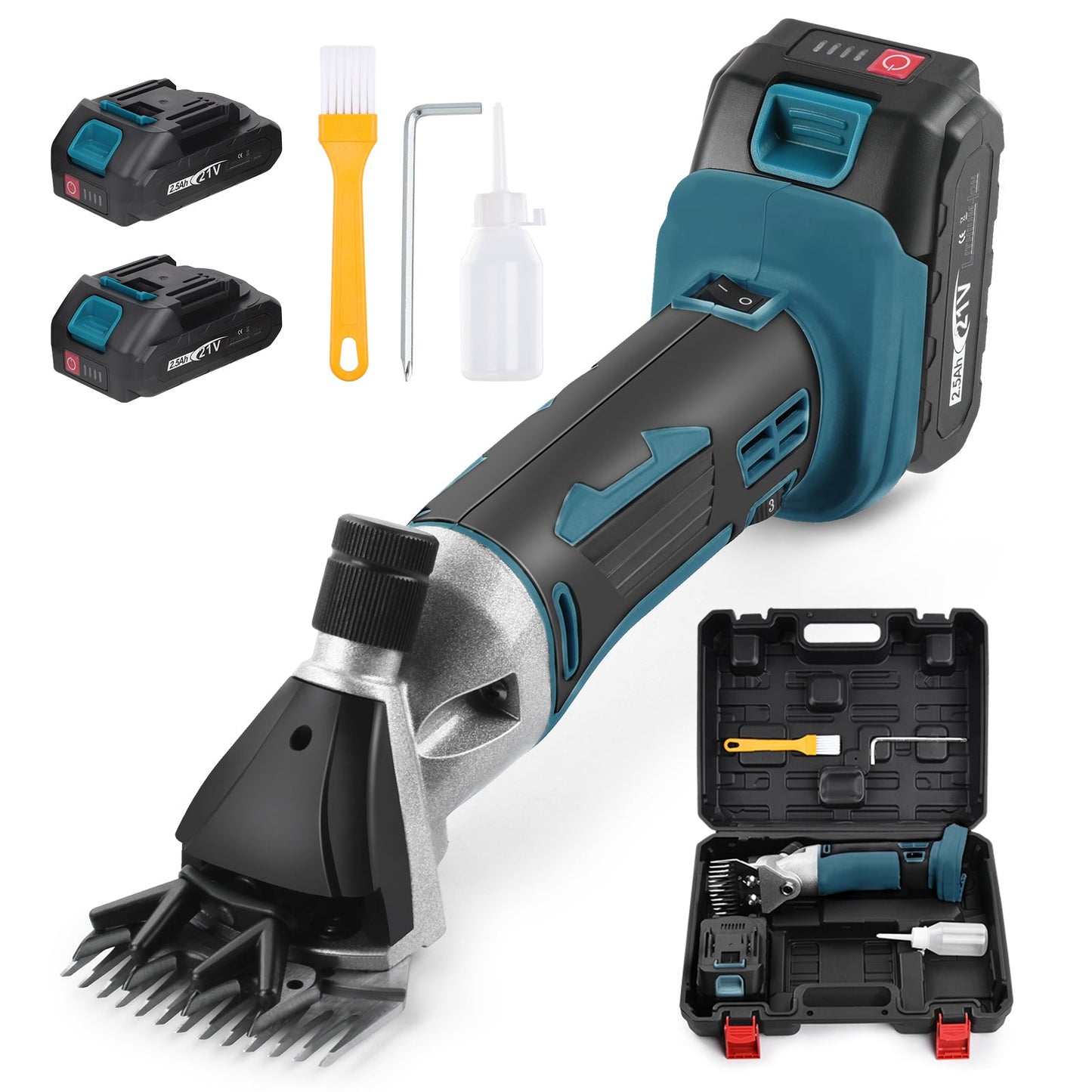 Efficient Powerful 500W Cordless Sheep Shearing Clippers for Thick Coats