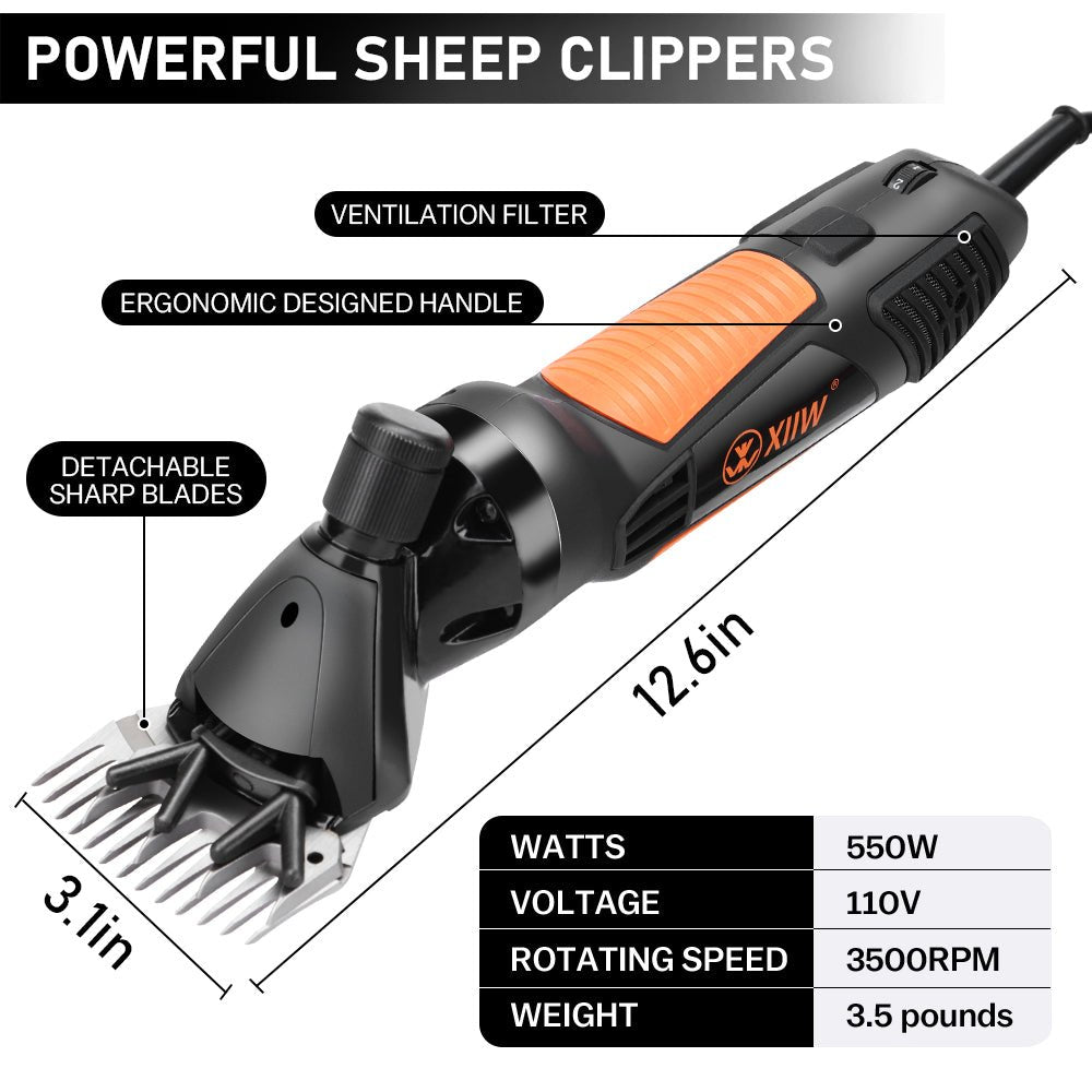 Effortlessly Shear Thick Wool and Pet Coats with Our 550W Electric Sheep Shears