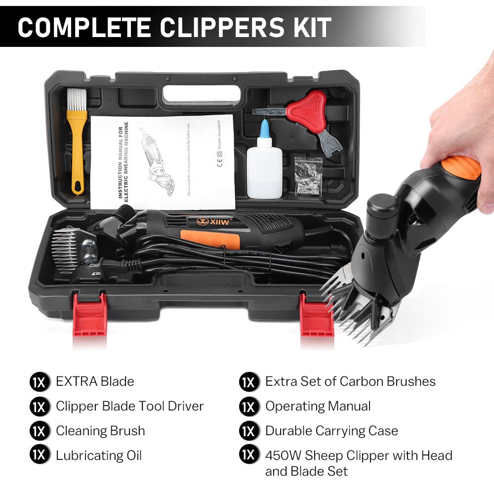 Effortlessly Shear Thick Wool and Pet Coats with Our 550W Electric Sheep Shears