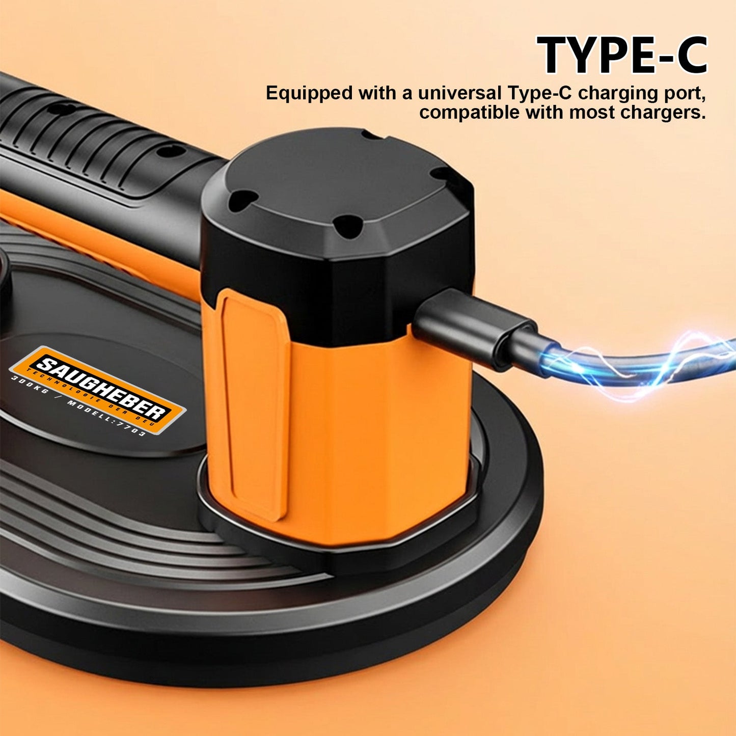 Electric Vacuum Lifter 300 kg | Cordless Battery - Powered with Automatic Pressure Regulation | Professional Slab Lifter for Porcelain Tiles, Patio Slabs & Glass