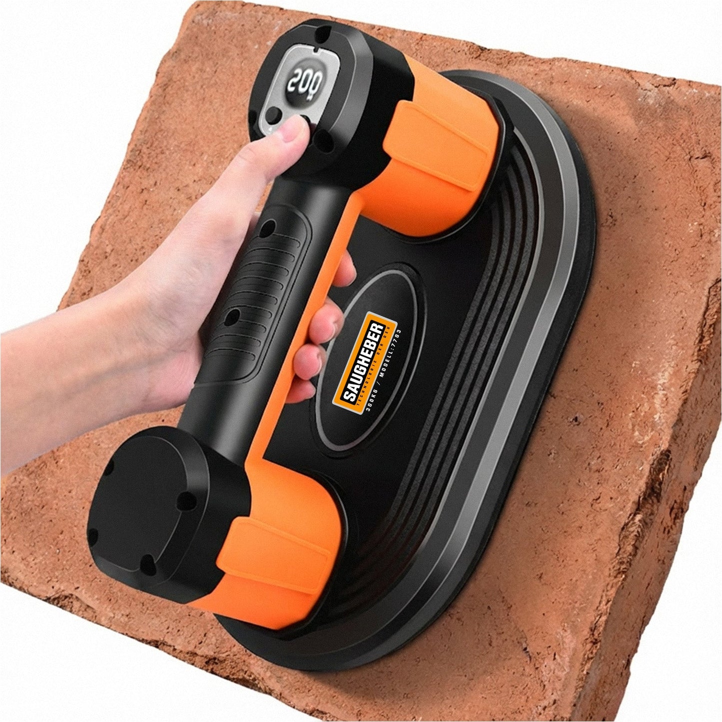 Electric Vacuum Lifter 300 kg | Cordless Battery - Powered with Automatic Pressure Regulation | Professional Slab Lifter for Porcelain Tiles, Patio Slabs & Glass