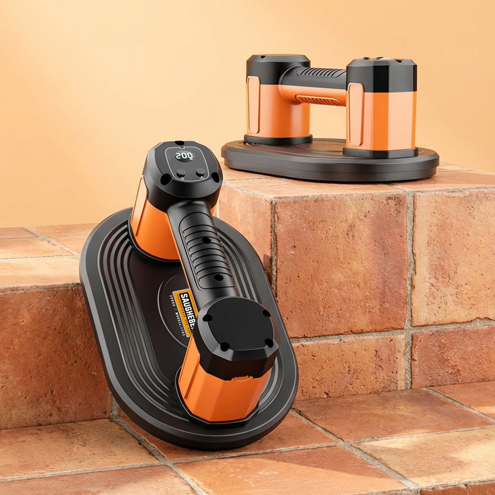 Electric Vacuum Lifter 300 kg | Cordless Battery - Powered with Automatic Pressure Regulation | Professional Slab Lifter for Porcelain Tiles, Patio Slabs & Glass