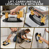 Mid - Size Electric Tile Vibrator with 9" Suction Cup, 25,000 RPM, 9 - Speed Adjustable, Compatible with DEWALT 20V Battery
