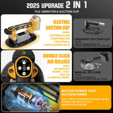Mid - Size Electric Tile Vibrator with 9" Suction Cup, 25,000 RPM, 9 - Speed Adjustable, Compatible with DEWALT 20V Battery
