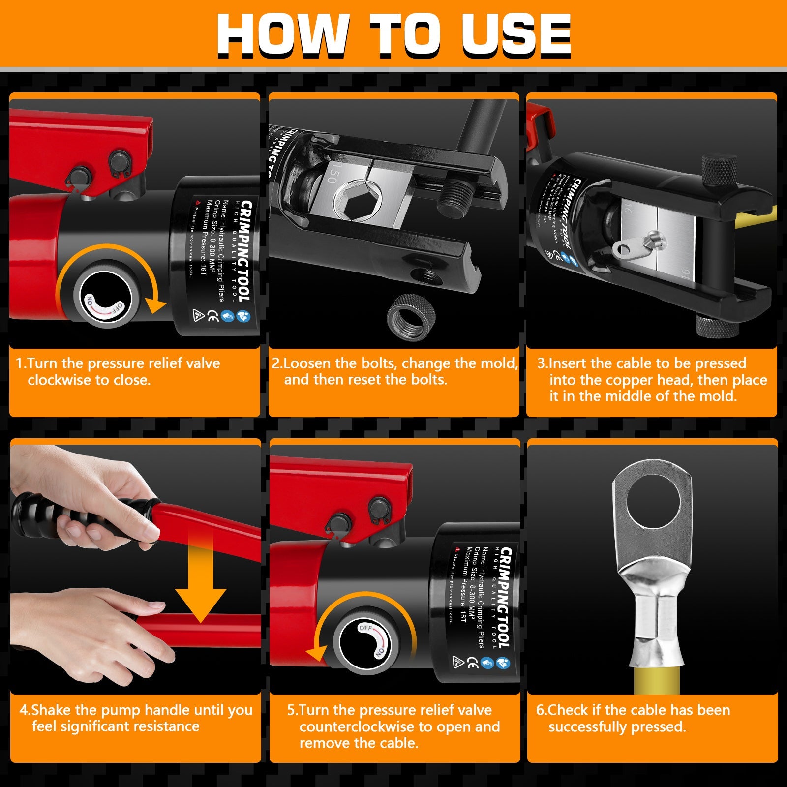 Powerful Hydraulic Wire Crimping Tool for Precise and Efficient Cable Connections