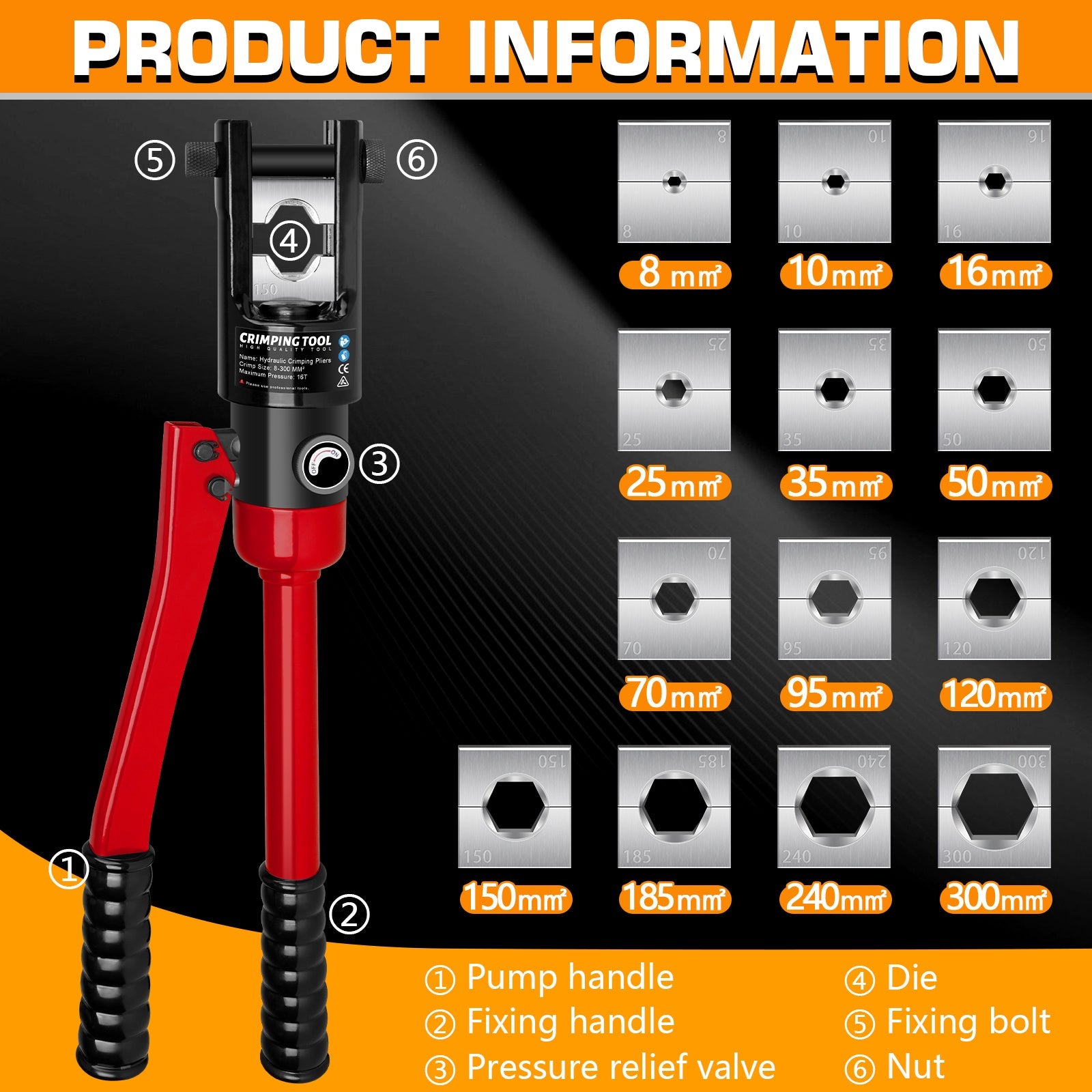 Powerful Hydraulic Wire Crimping Tool for Precise and Efficient Cable Connections