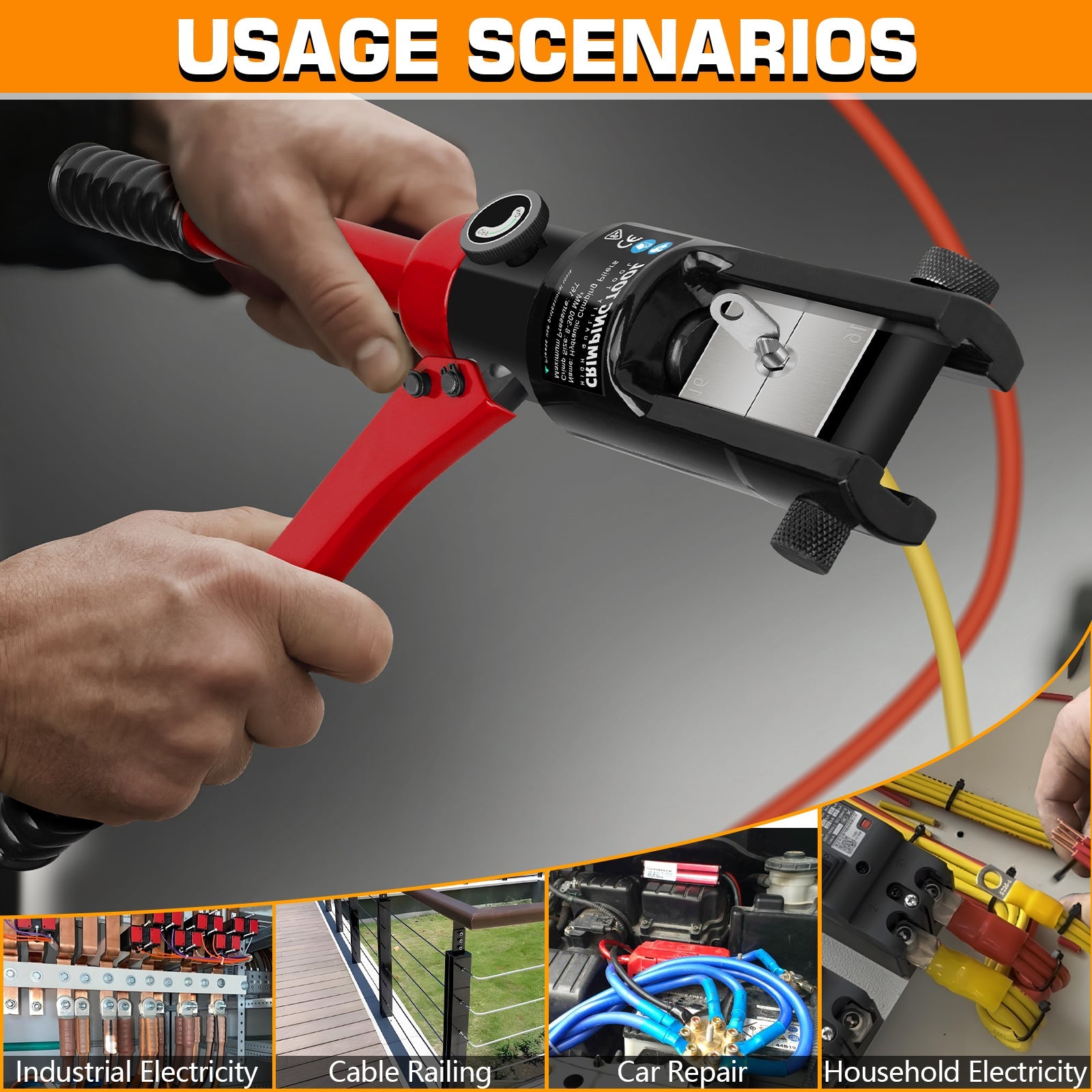 Powerful Hydraulic Wire Crimping Tool for Precise and Efficient Cable Connections