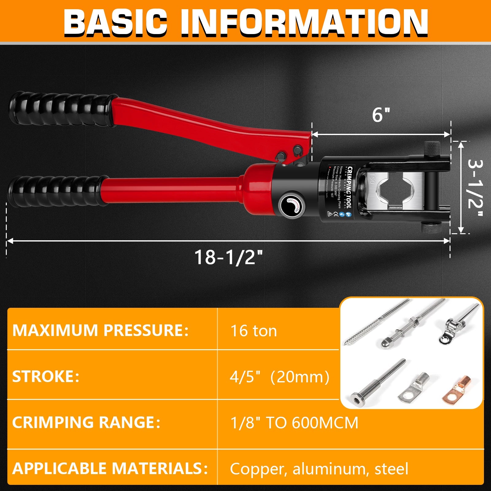 Powerful Hydraulic Wire Crimping Tool for Precise and Efficient Cable Connections