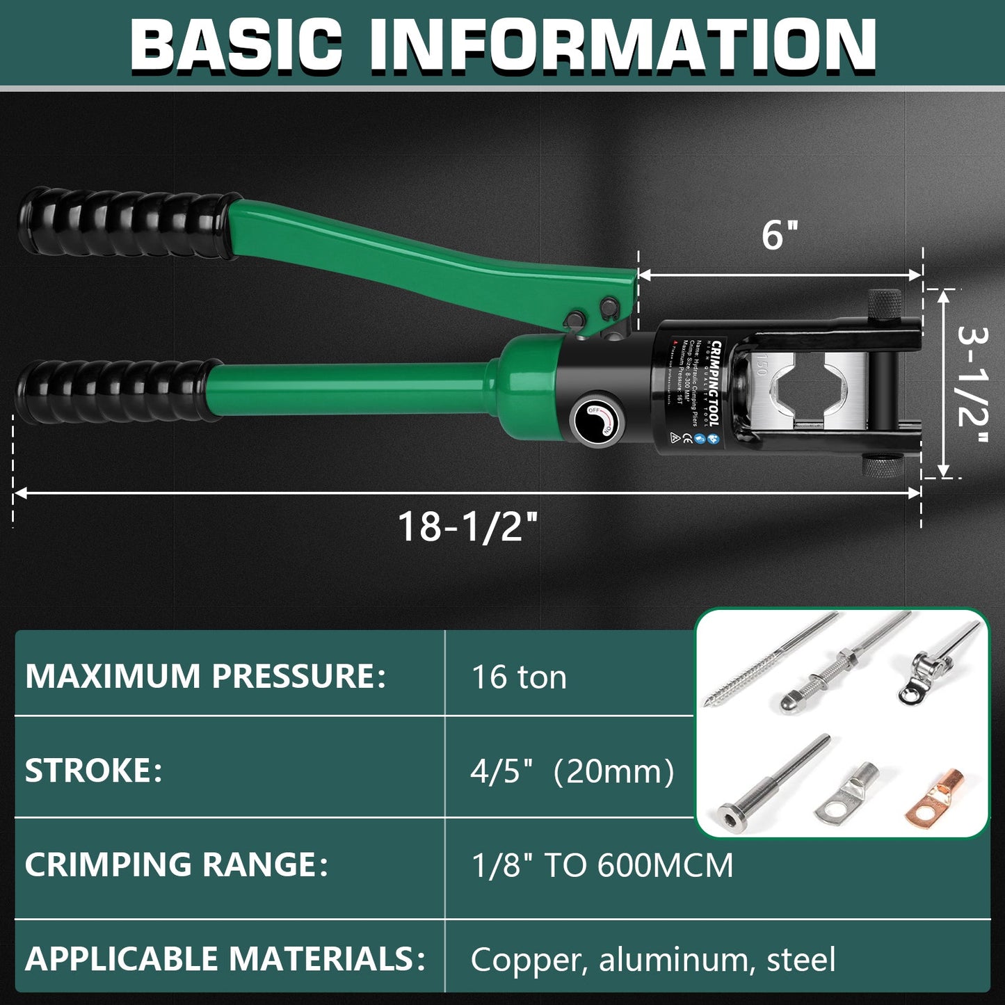 Powerful Hydraulic Wire Crimping Tool for Precise and Reliable Cable Connections