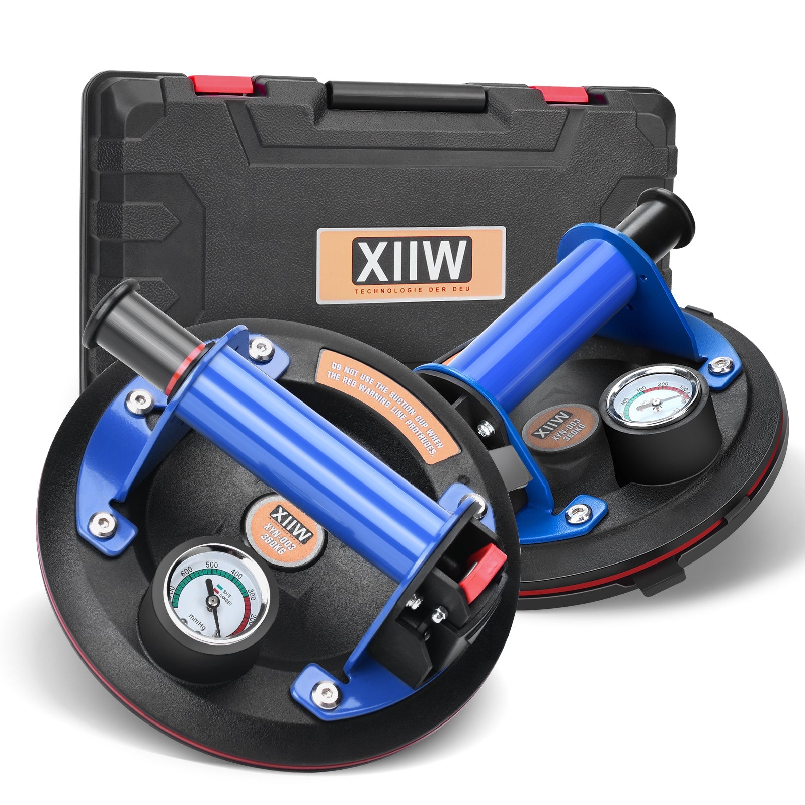 XIIW® Portable Suction Lifter – Heavy - Duty 8" Vacuum Cup, 360kg Load Capacity, Stainless Steel Handle